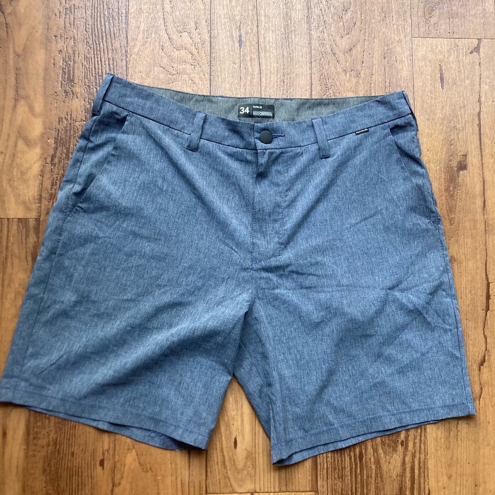 Hurley blue-gray dry-fit style shorts size 34
